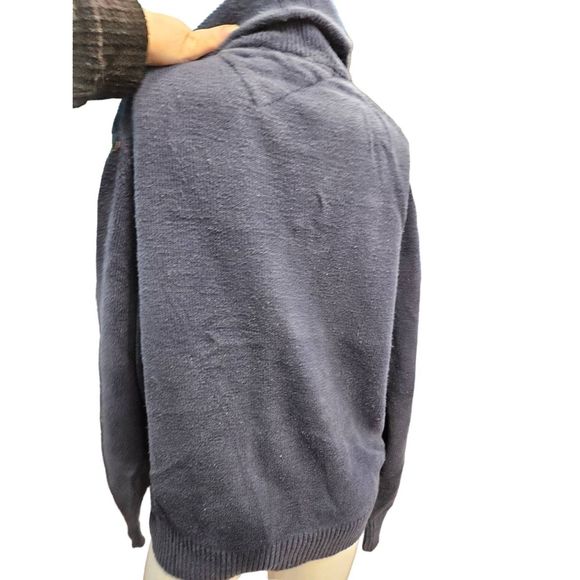 Tommy Hilfiger Navy Blue Cowel Neck Pullover Sweater Vintage 90's Men's size Lar - Picture 6 of 10